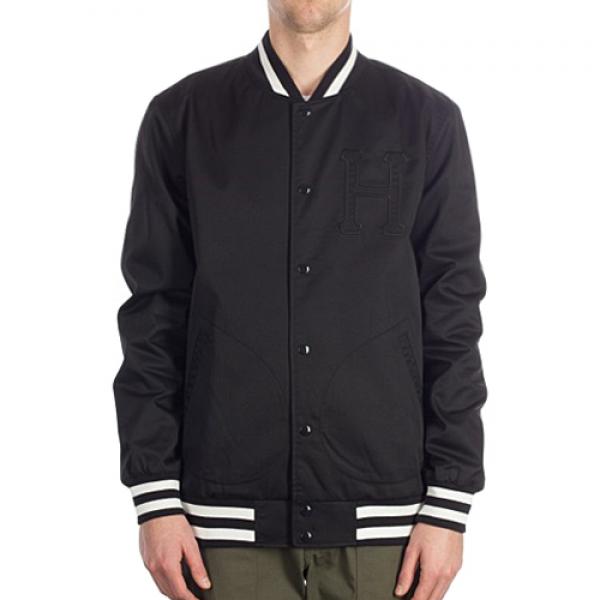 HUF CLASSIC H VARSITY JACKET-BLK(BLK)